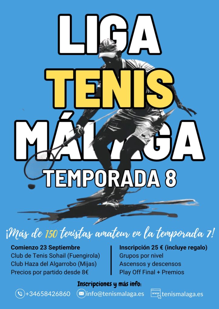 Cartel Temporada 8 Liga Tenis Málaga